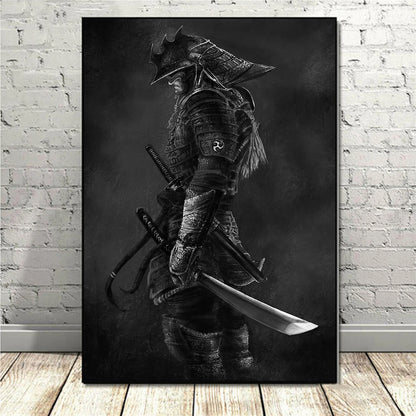 Poster Retro Japon Samurai – Impression sur Toile Canvas - BLACKBEARD OUTDOOR INDUSTRIES