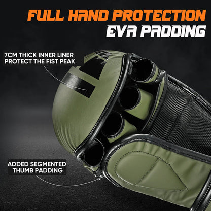 Gants MMA à Paume Ouverte pour Sparring & Grappling – Pour Hommes et Femmes, Sports de Combat, MMA, Boxe, Muay Thai, Kickboxing BLACKBEARD OUTDOOR INDUSTRIES