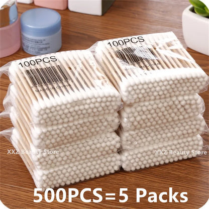 Coton-Tiges Double Têtes – Bâtonnets en Bois avec Embouts en Coton Pur – Nettoyage Nez, Oreilles & Soins Beauté - BLACKBEARD OUTDOOR INDUSTRIES