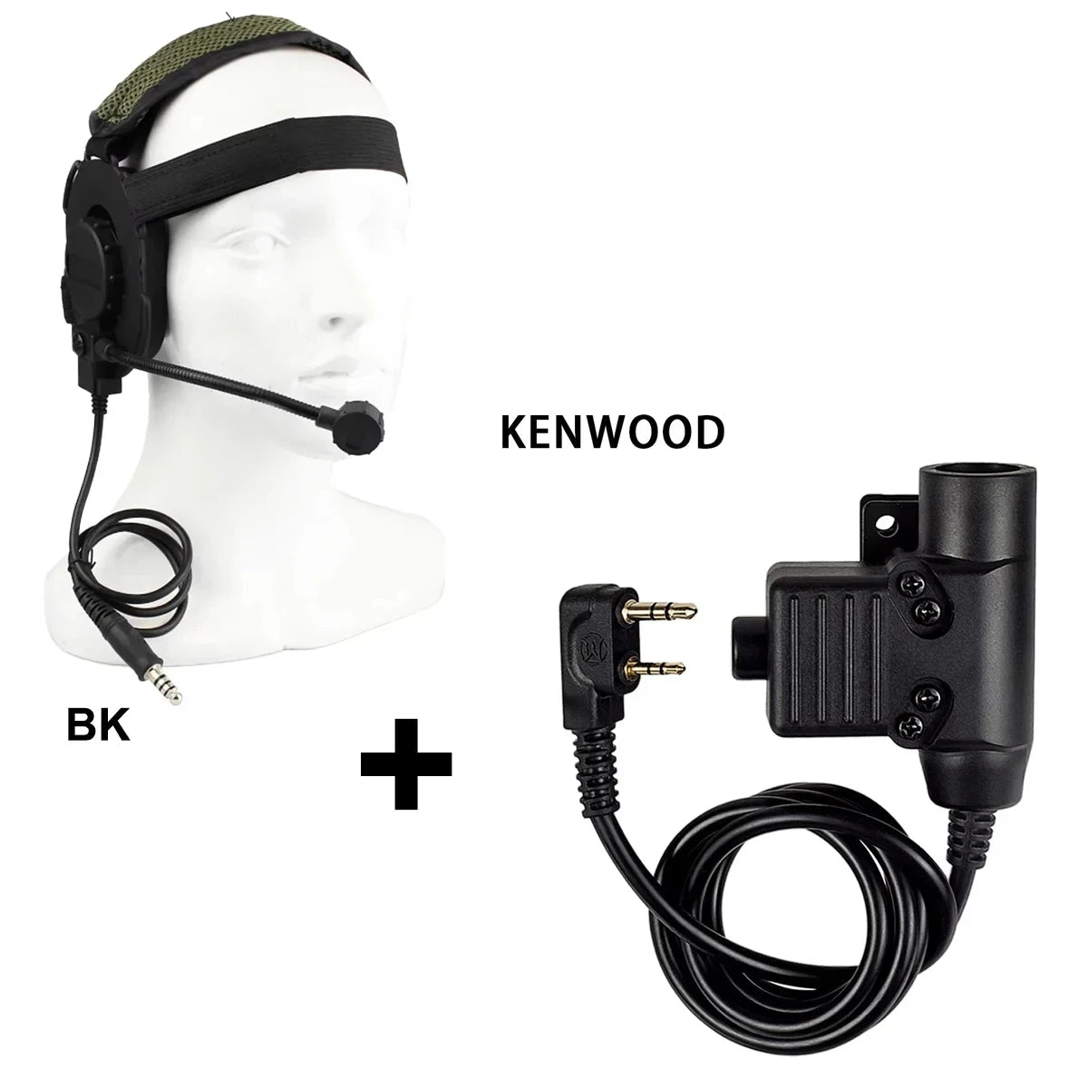 Casque Tactique Outdoor avec Microphone Bowman Elite II U94 PTT pour Radio Kenwood, Baofeng UV-5R – Équipement de Chasse et Tir CS BLACKBEARD OUTDOOR INDUSTRIES