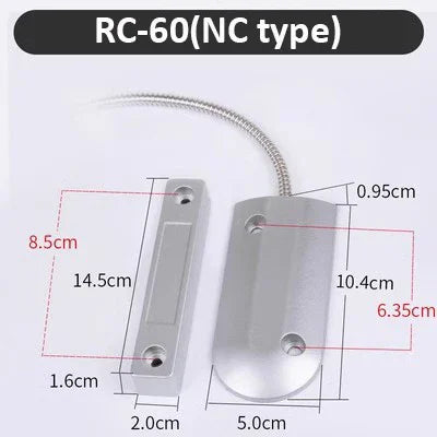 Capteur de Porte NC - Interrupteur Reed Magnétique Filaire en Métal pour Volet Roulant et Système d’Alarme de Sécurité - BLACKBEARD OUTDOOR INDUSTRIES