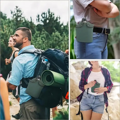 Gourde Militaire en Aluminium avec Gobelet et Pochette – 1 Set – 900 ml – Bouteille d’Eau Portable pour Camping, Randonnée, Voyage, Activités Outdoor - BLACKBEARD OUTDOOR INDUSTRIES
