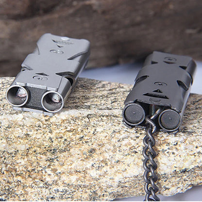 Sifflet d'Urgence Portable 180 dB – Double Tube | SOS, Survie, Randonnée, Camping, Sécurité - BLACKBEARD OUTDOOR INDUSTRIES