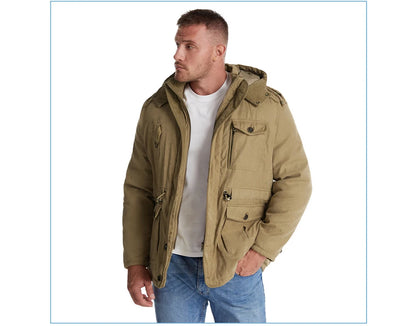 Veste d’Hiver Chaude Homme – DIMUSI Veste Tactique Épaissie | Polaire Doublée | Multi-poches | Coupe-Vent | Capuche | Mode & Outdoor - BLACKBEARD OUTDOOR INDUSTRIES