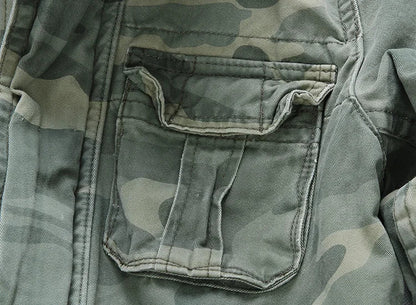 2025 Men Jacket Men M65 Denim Retro Cargo Jacketes Outdoor Multi Pockets Camo Tops Field Casual Fashion Hiking Coats Uniform BLACKBEARD OUTDOOR INDUSTRIES