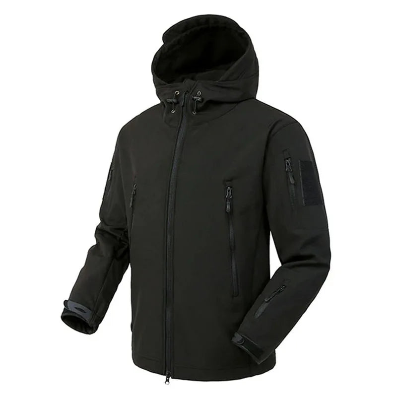 Veste Soft Shell Militaire Shark Skin – Veste Tactique Hommes, Coupe-Vent et Imperméable, Manteau Bomber à Capuche, Veste de Combat Armée pour Homme BLACKBEARD OUTDOOR INDUSTRIES