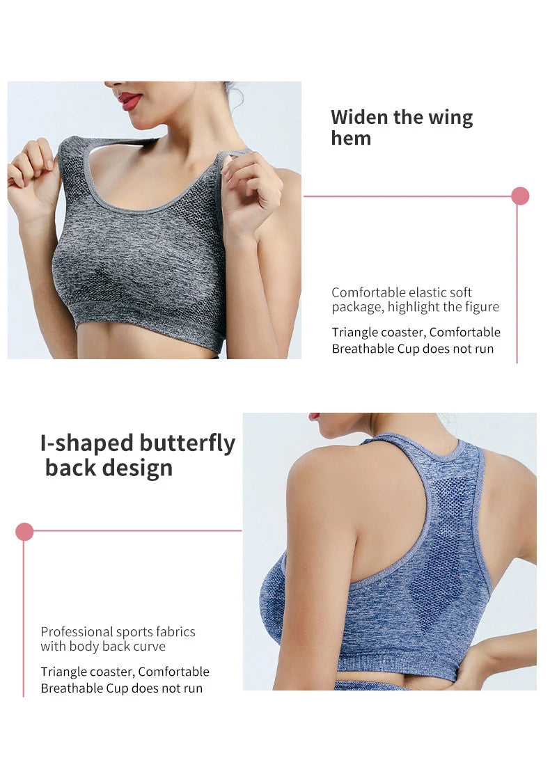 Brassière de Sport Femme – Push Up Respirante – Yoga, Fitness, Running – Débardeur de Sport Sans Armature - BLACKBEARD OUTDOOR INDUSTRIES