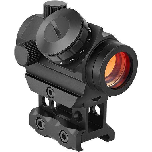 Viseur Point Rouge 2 MOA – Reflex Sight 1x25 mm – Étanche, Antichoc et Anti-buée – Avec Rehausseur de 1 pouce - BLACKBEARD OUTDOOR INDUSTRIES