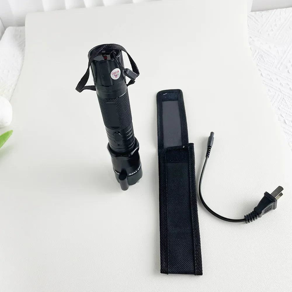 Upgraded Outdoor Flashlight Keychain Multi-Function Long-Range LED Flashlight with Direct USB Charging Portable Emergency Light BLACKBEARD OUTDOOR INDUSTRIES