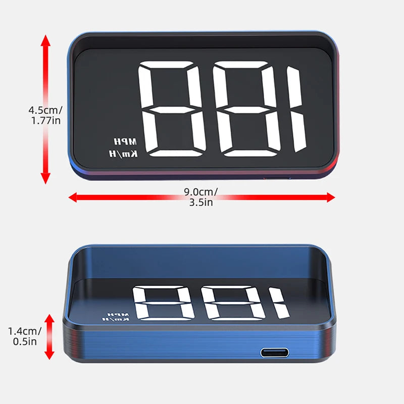 Affichage Tête Haute (HUD) de Vitesse pour Véhicule – Compteur Numérique GPS, Projection sur Pare-Brise, Accessoire Électronique Auto - BLACKBEARD OUTDOOR INDUSTRIES