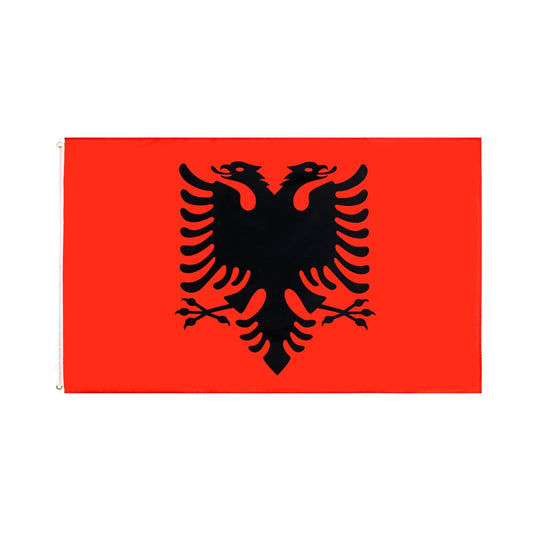 Drapeau de l'Albanie – 90x150 cm – Polyester – Drapeau National ALBANIE BLACKBEARD OUTDOOR INDUSTRIES
