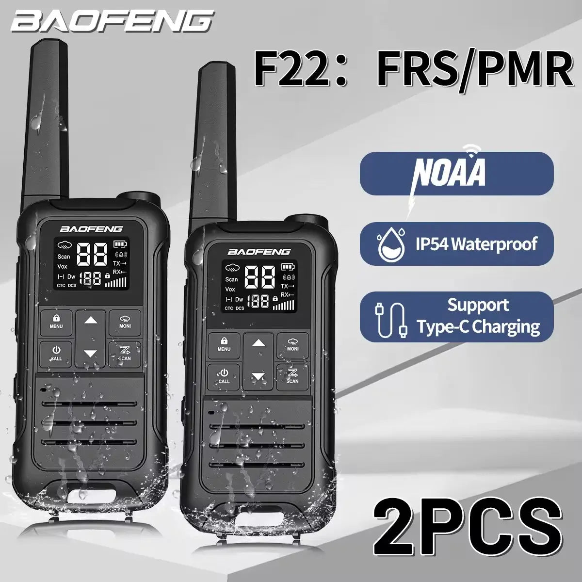 Baofeng F22 - Talkie-Walkie Portable PMR/FRS - Longue Portée et Multifonctions Ma boutique
