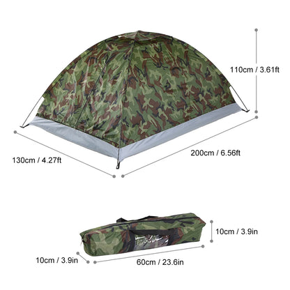 TOMSHOO Tente de Camping Camouflage – 2 Personnes | Tente Compacte & Ultra-Légère pour Été et Plein Air - BLACKBEARD OUTDOOR INDUSTRIES