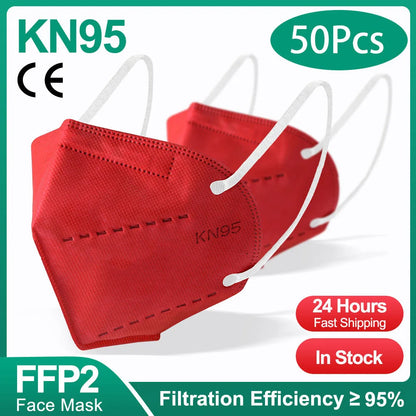 Masques FFP2 KN95 - 10 à 200 Pièces - Homologuées avec 5 Couches - BLACKBEARD OUTDOOR INDUSTRIES
