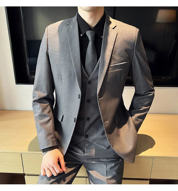 Costume Homme 3 Pièces - Élégant et Classique, Idéal pour Mariage et Événements Formels - Taille S-6XL BLACKBEARD OUTDOOR INDUSTRIES