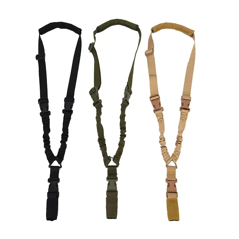 Sangle Fusil Tactique à Point Unique – Harnais Élastique et Réglable 120–150 cm - BLACKBEARD OUTDOOR INDUSTRIES