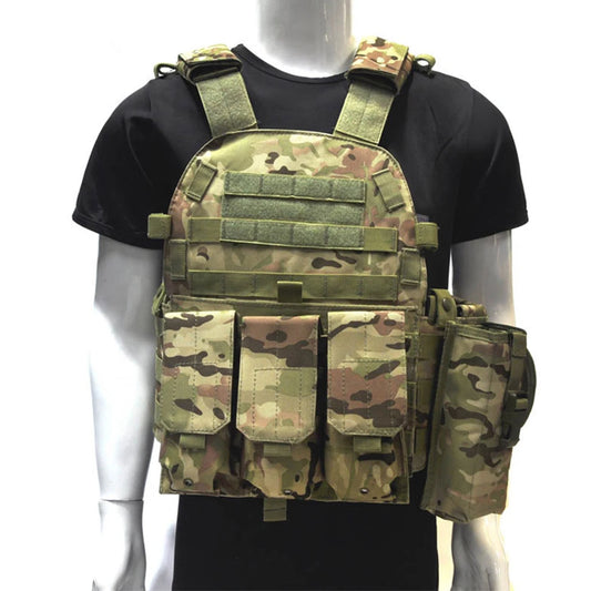 Gilet Porte-Plat en Nylon 600D Camouflage – Gilet de Protection Multifonction pour Chasse et Activités Outdoor - BLACKBEARD OUTDOOR INDUSTRIES