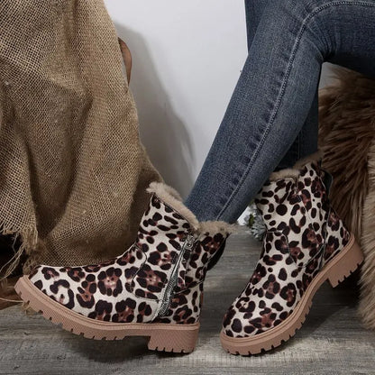 Bottes d'Hiver Femme 2024 - Bottes de Neige à Fourrure, Mi-Mollet, Imperméables et Chaudes, Bottes de Randonnée Extérieures pour Femme - BLACKBEARD OUTDOOR INDUSTRIES