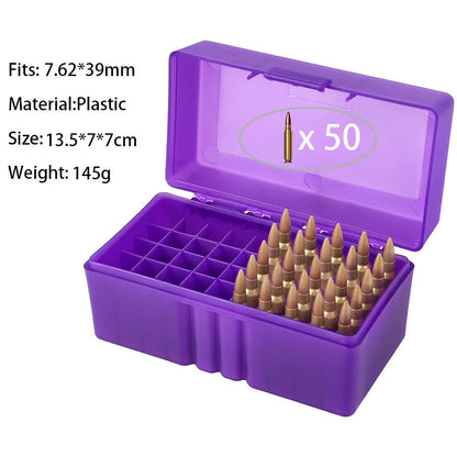 Boîte de Rangement pour Munitions – 50 ou 100 Coups | Calibres .223/5.56mm, 7.62x39mm, .38 Spé , 9mm Ma boutique