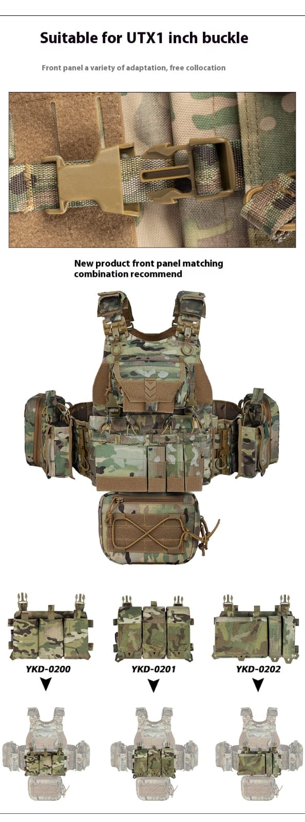 Gilet Tactique YAKEDA VT-8833TB – Plate Carrier Modulable Ma boutique