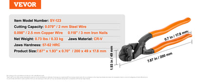 Coupe-boulons VEVOR 8", 14", 18", 24" – Lame en Acier Alliage Chrome-Molybdène, Poignée Bi-matière avec Grip en Caoutchouc - BLACKBEARD OUTDOOR INDUSTRIES