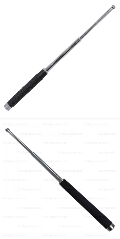 Bâton télescopique acier nickelé 65 cm – Poignée antidérapante BLACKBEARD OUTDOOR INDUSTRIES